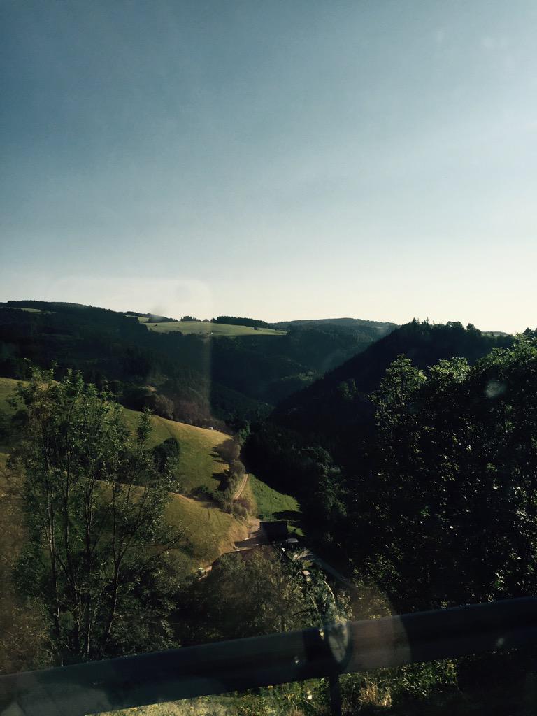 EuroWilmington's tweet photo. Our view of the beautiful Black Forest with Year 10. Off to interview some locals now and into Freiburg this pm!#busy http://t.co/RznOO42gSa
