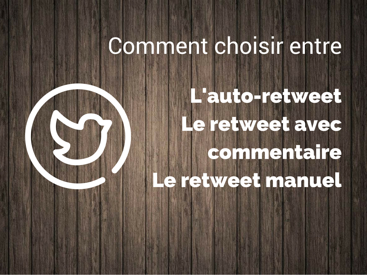 isabellemathieu's tweet image. Choisir entre l’Auto-Retweet, le Retweet avec Commentaire, le Retweet Manuel emarketinglicious.fr/social-media/a… #Twitter