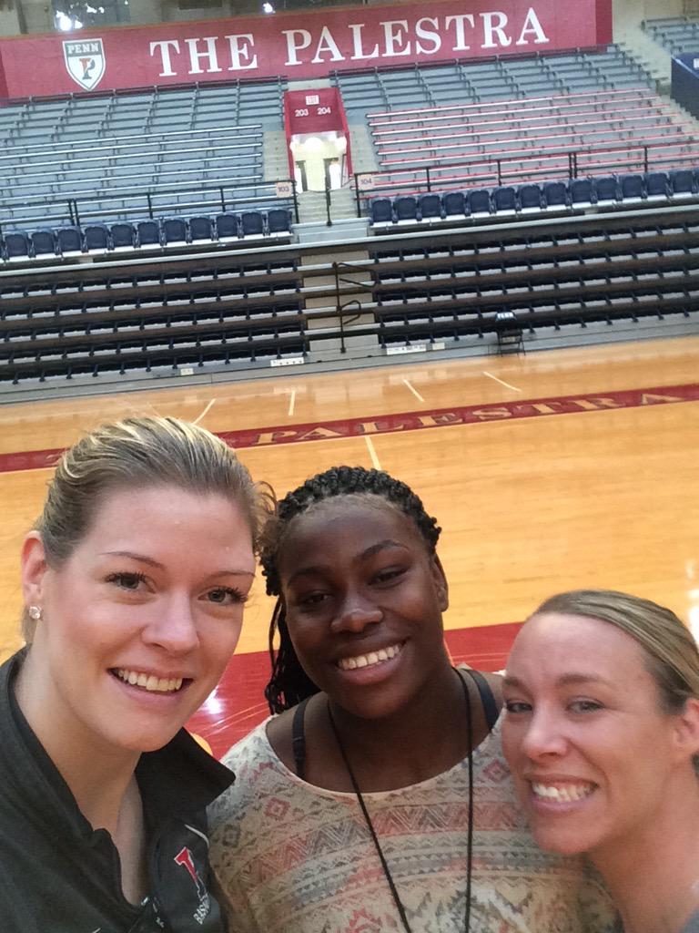 PennWBB's tweet photo. Let the PFP games begin... @PAghayere was 1st one to check-in! Off to a great startπ #BestProgramEver #Welcome2Penn http://t.co/ms2EhZ6A2Y