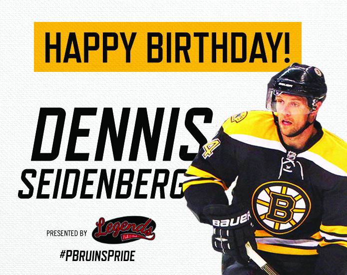The Providence Bruins and Legends Pub & Grub would like to wish Dennis Seidenberg a Happy Birthday! 