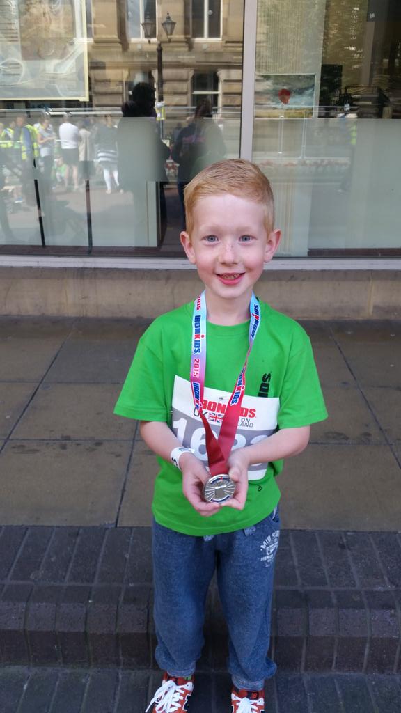 Sweesle's tweet photo. @TuiBenjaminBN Alfie Dodds age 6 after completing his race in today's Iron Kids 😃 http://t.co/yQKFAESOk9