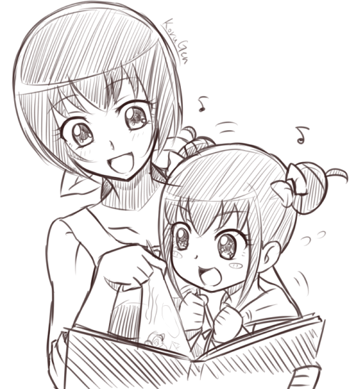 「ママ! 早く早く～!」

星空親子ラクガキ 