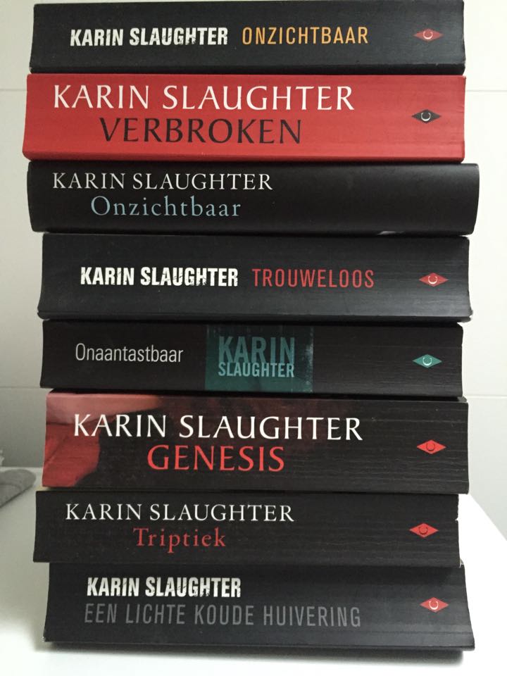 Te koop; vakantie-leesvoer! Serie Karin Slaughter, 8 boeken voor € 35 #boeken #tweedehands #dtv Wie oh wie?