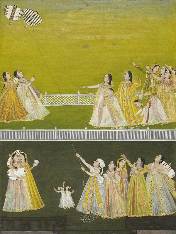patangdori's tweet image. @DublinKite @kiteproject  @kites_oCometas  kite flying centuries back by Queen and ladies in #india #kitefighting