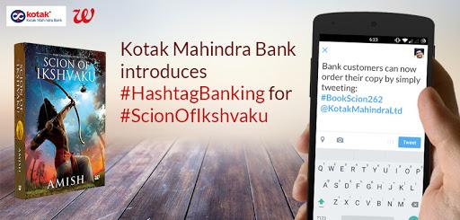 TeamAuthorAmish's tweet photo. Use #HashtagBanking to order #ScionOfIkshvaku .Details at @KotakBankLtd or http://t.co/T6FIsMqbGH http://t.co/nU0Ct3pjX4