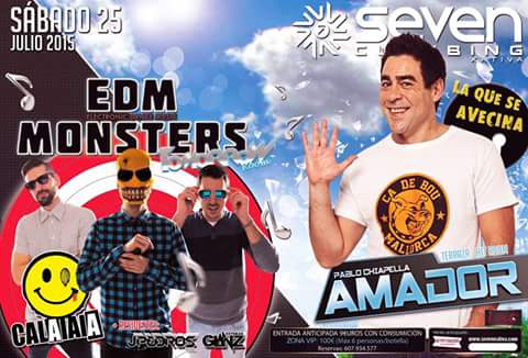 joanperales's tweet photo. Sáb.  25 de JULIO en @sevenxativa #AMADOR Y #EDMMONTERS 
Pideme YA tu entrada anticipada por 9€ al 634774440 http://t.co/5MvK93YxlZ