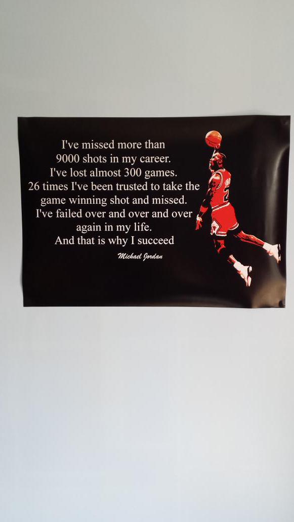 Love my new poster for my room 👌 #michaeljordan #motivation #dontfearfailure