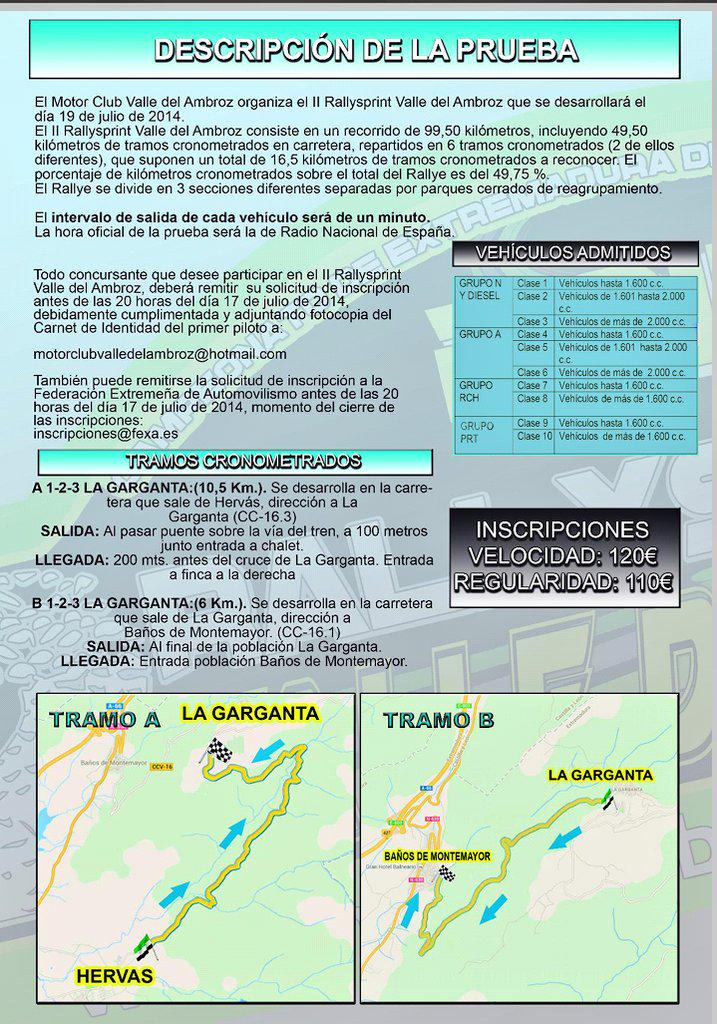 #CEXRA #CEXRS II Rallysprint Valle del Ambroz 19 Julio 2015/Toda la información y tiempos online en ➡ <a href="/ClasicosExt/">Clásicos Extremadura</a>