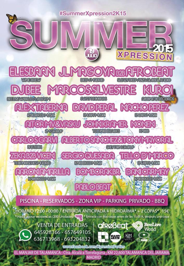 djbeeofficial's tweet photo. Mañana domingo nos vemos @SummerXpression #poolparty #grandes djs @Afrobeat_ @Elesbaan1975 @marcos_silvstre @KuroiDj http://t.co/dFAsGOHFKD