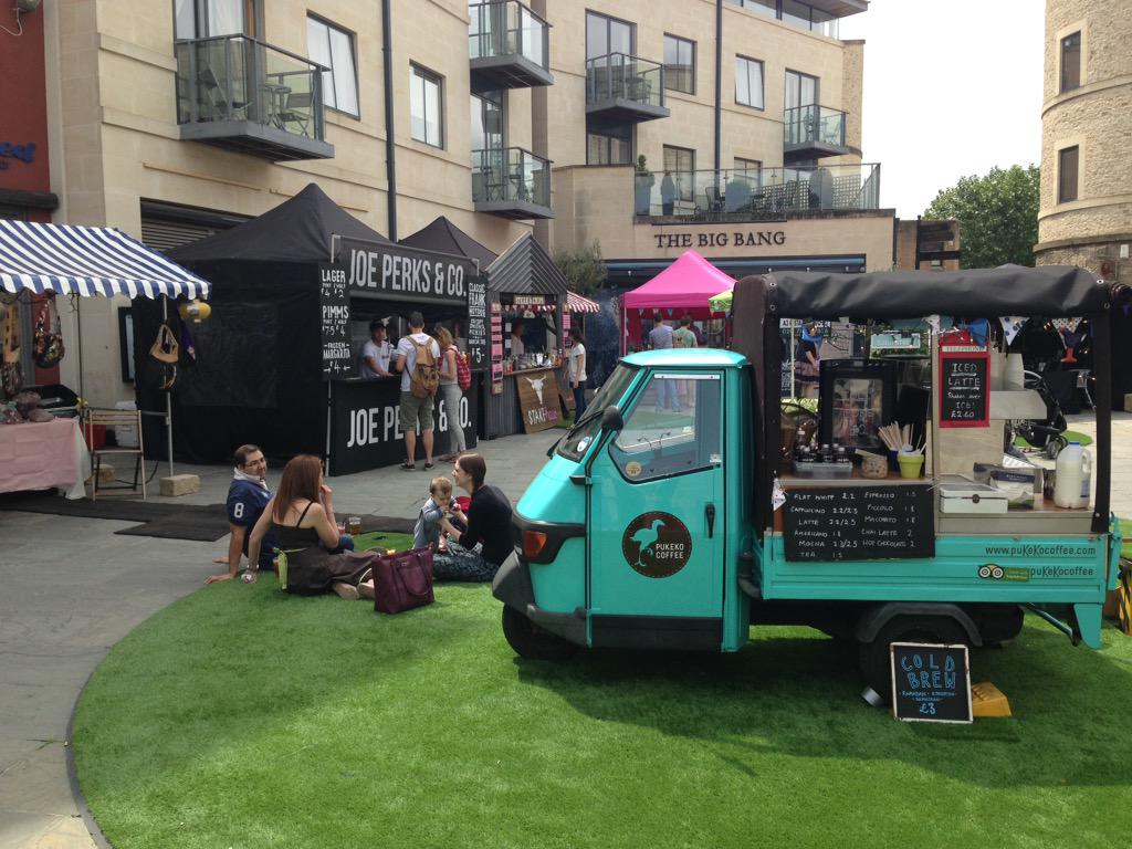 This is where we are! Loving it!! Come down to the <a href="/oxcastlequarter/">Oxford CastleQuarter</a> for today's <a href="/BittenOxford/">Bitten Oxford</a> festival!