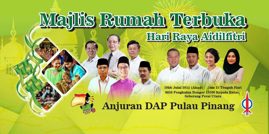 youngsyefura's tweet photo. Jom esok beraya bersama di Kepala Batas. 

Majlis Rumah Terbuka Hari Raya Aidilfitri anjuran DAP Pulau Pinang. 🚀 http://t.co/713AG2NLJr