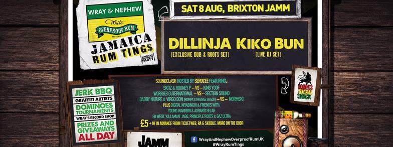 Sat 8th Aug at <a href="/brixton_jamm/">Brixton Jamm</a> <a href="/WrayAndNephewUK/">Wray & Nephew UK</a> #WrayRumTings <a href="/youngwarrioruk/">Young Warrior 🇯🇲</a> <a href="/DaddyNature1/">Daddy Nature</a> facebook.com/events/3862272…