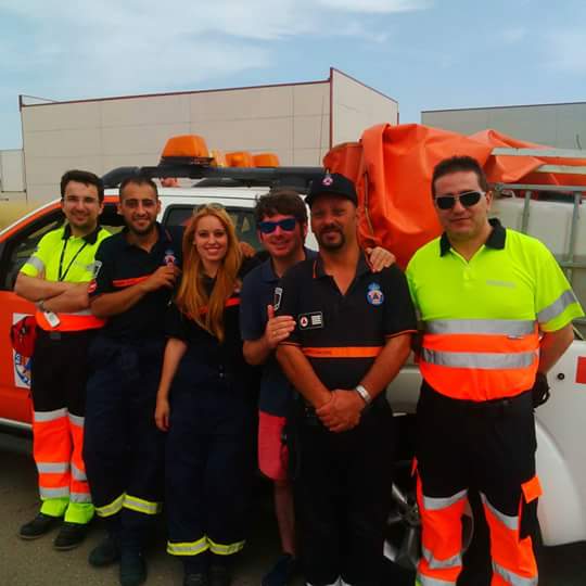 Hoy en el IV Salom Villa de Parla hemos dado cobertura sanitaria y de extinción.