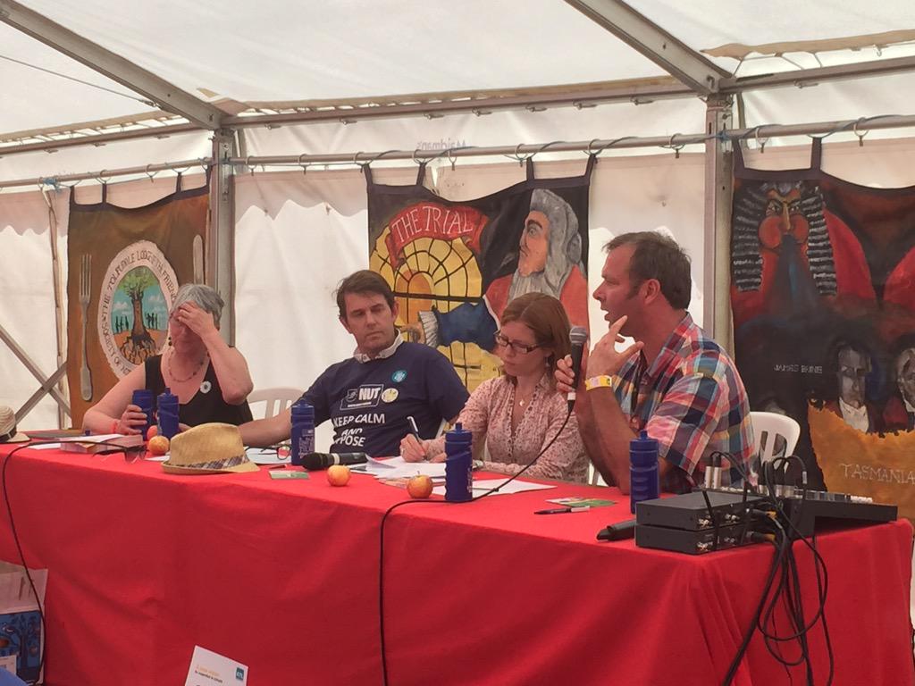 NEUSouthWest's tweet image. Frank Hasenbein says if there are several teacher unions in countries they spend time fighting each other not govt.