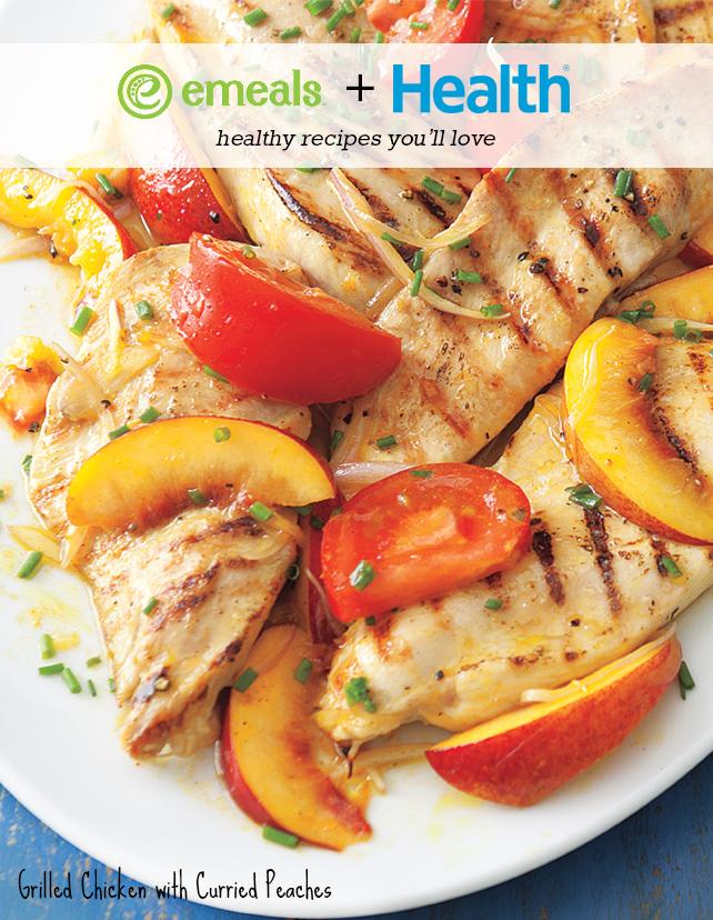 eMeals's tweet photo. Summertime at its finest: Grilled Chicken with Curried Peaches from the #emeals + Health plan! http://t.co/n89APUUP4f http://t.co/0FGoodCbxY