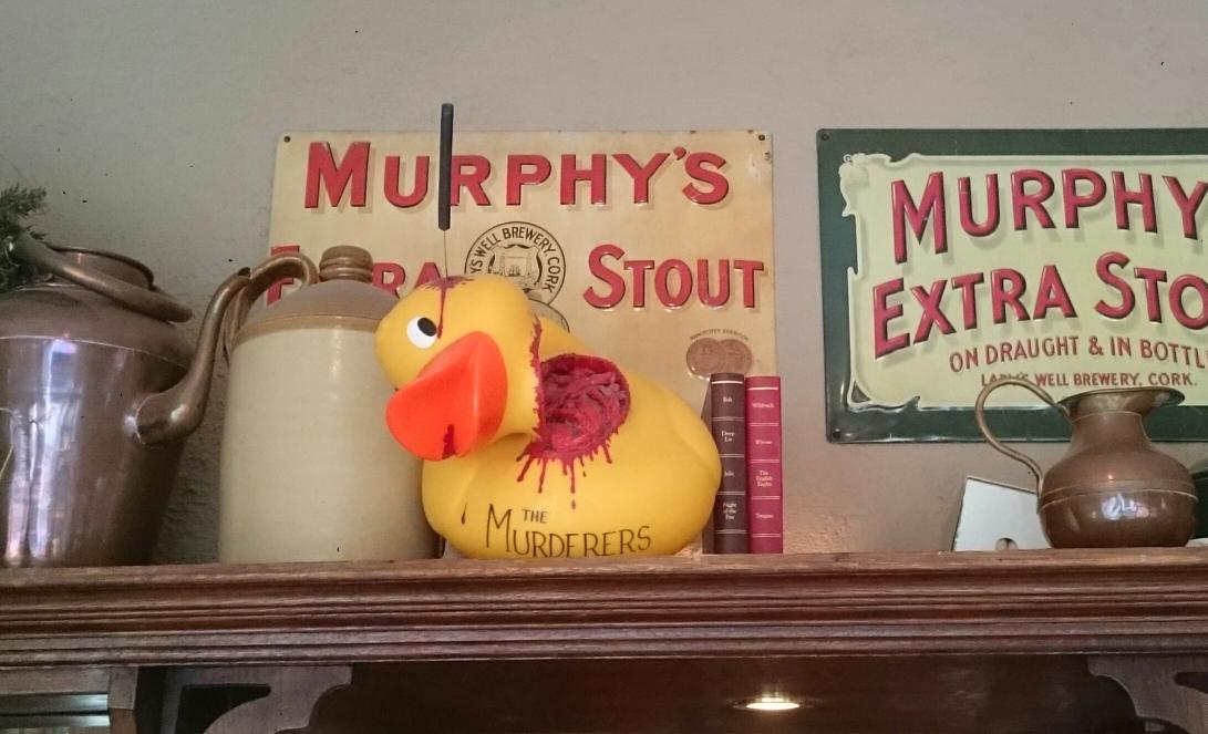 _iQuack's tweet image. Just waddling around the City and I find my friend looking like this. I hope it's fancy dress.