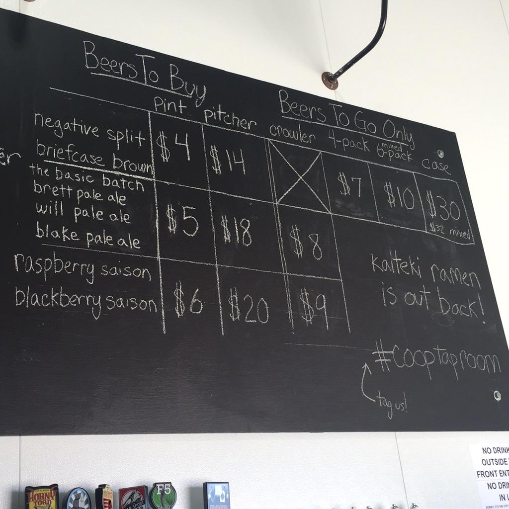 COOPAleWorks's tweet photo. We are open! #COOPtaproom http://t.co/YEbc4cHVJ2