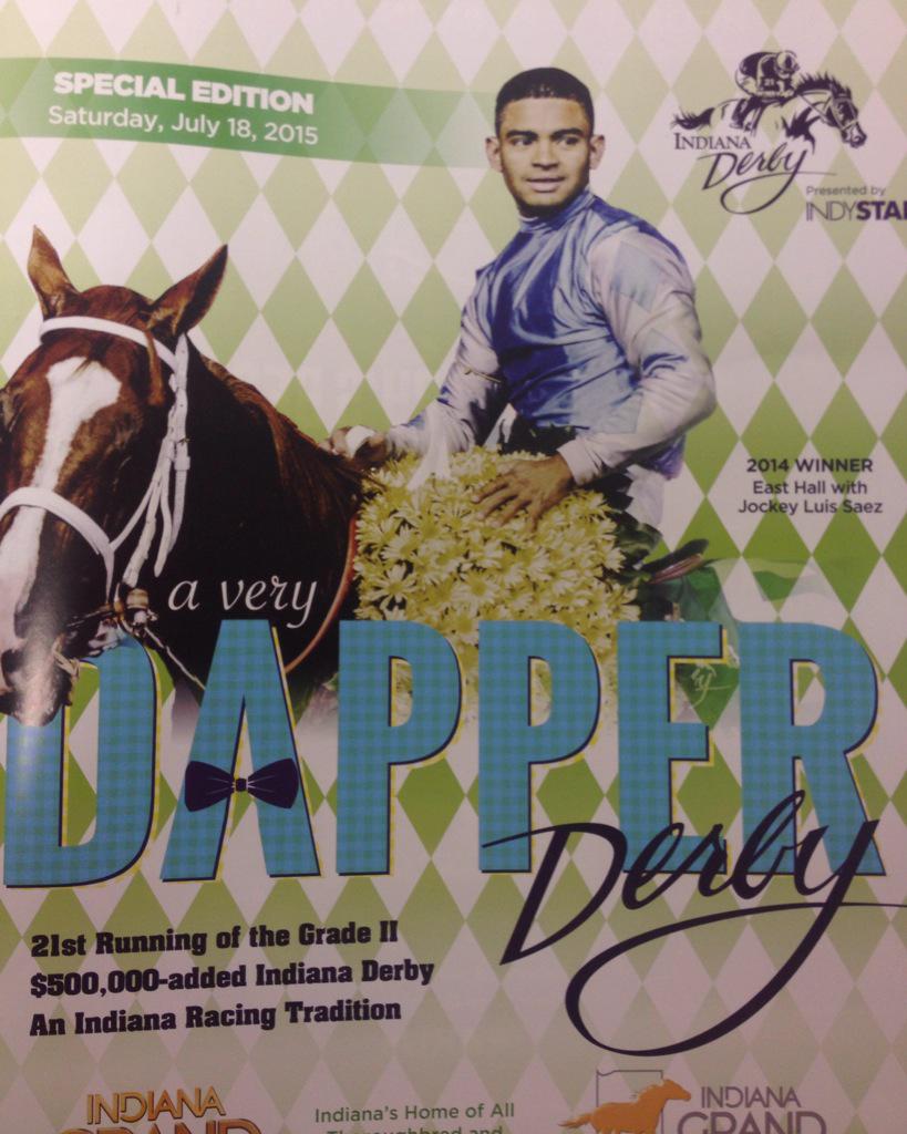 HSIndyRacing's tweet photo. Our very dapper derby is today! Come join in all the excitement! #BetGrand #DapperDerby http://t.co/8eSWlJHHsn