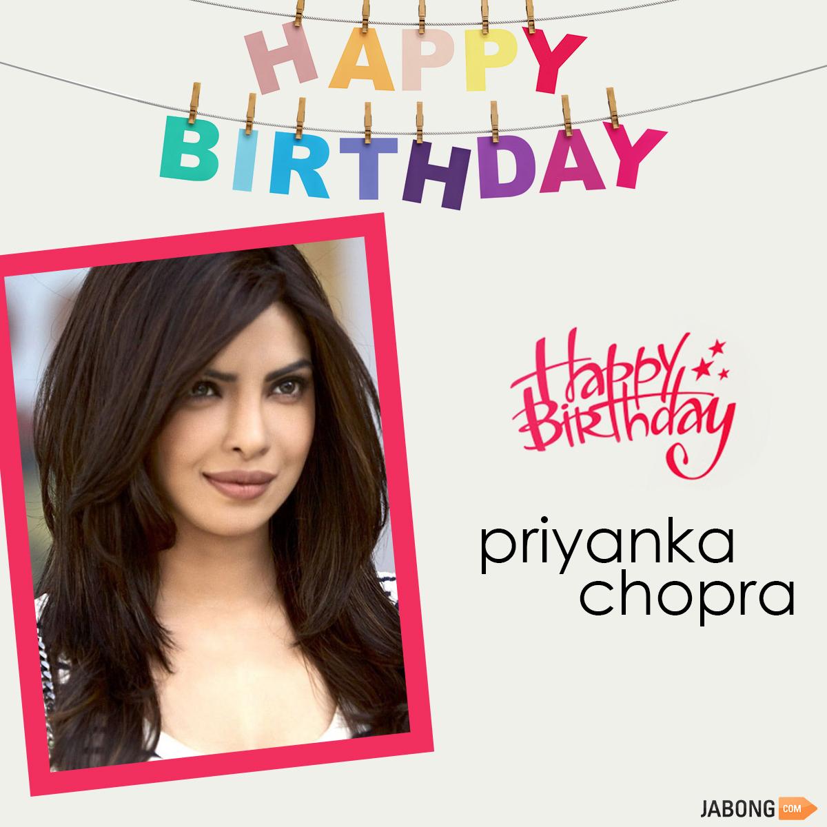 Here\s wishing a very happy birthday to the glam doll of Bollywood, Priyanka Chopra! 