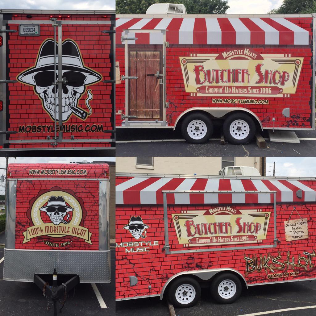 Bukshizzle's tweet photo. If you don't to run into me, you can pick up the FREE Exclusive GOTJ CD at our mobile merch booth The Butcher Shop! http://t.co/mi03Xc61AL