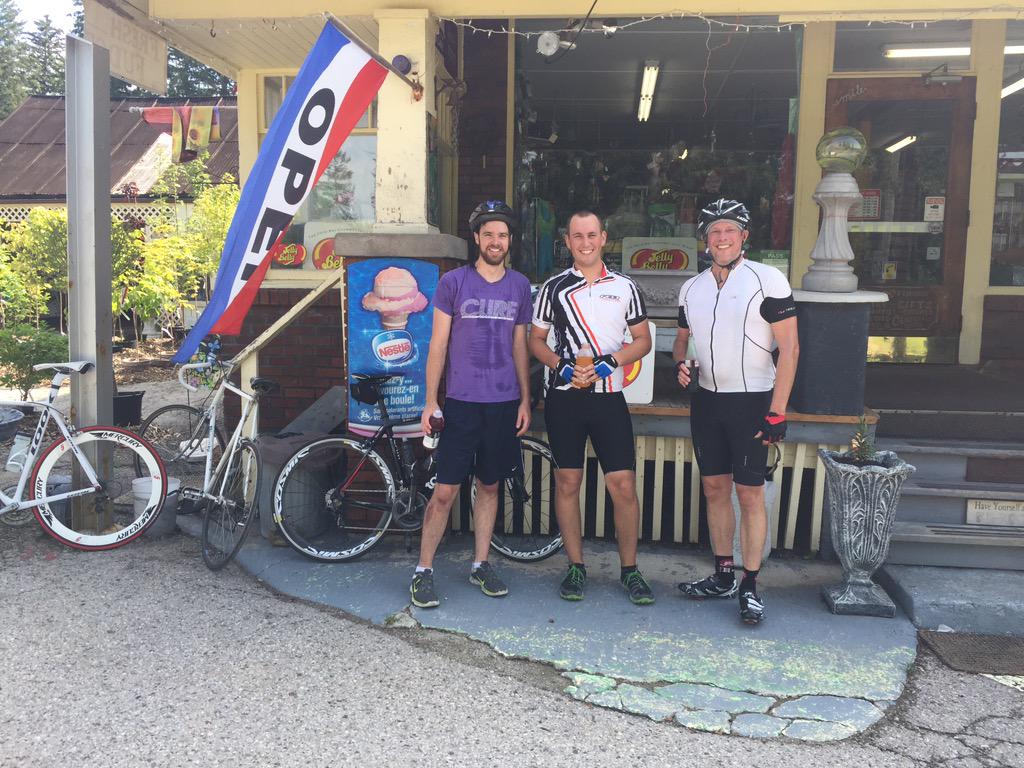 SteveKerfoot's tweet photo. Quick stop on a hot practice ride for the #MSBike ride MicroImm team. #endMD http://t.co/g4P2FNhOBF