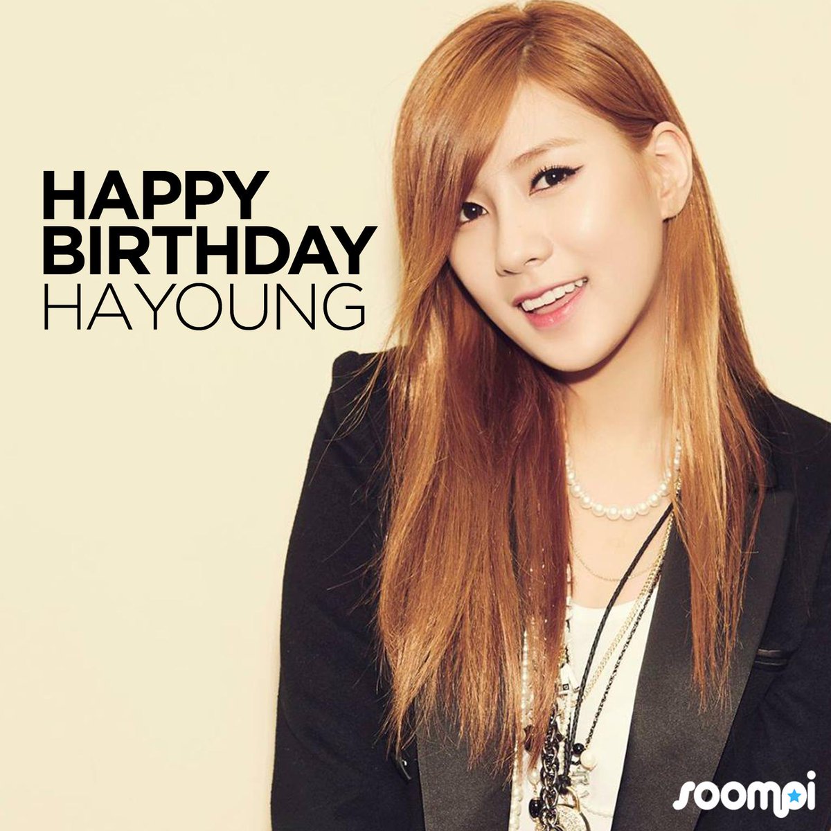soompi's tweet photo. Happy Birthday to #APink's Hayoung! #HappyHayoungDay http://t.co/Jcp5nP0FHM