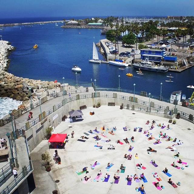 redondopier's tweet image. Free yoga this morning at 10am in the octagon! Photo Credit: Daring Air