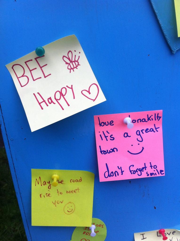 Some of the #Kindness notes of our #KindnessWall today in #Clonakilty #RAOK15 #ClonRAOK15 #RandomActsOfKindness 😊😊