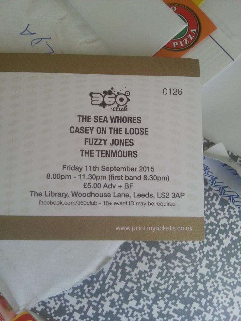 caseyontheloose's tweet photo. Tickets @ door?   Can't wait for this @ @360Clubleeds @SEAWHORES @fuzzyjonesmusic @Tenmours . Get in touch 4 tickets http://t.co/uApVXvUgKK