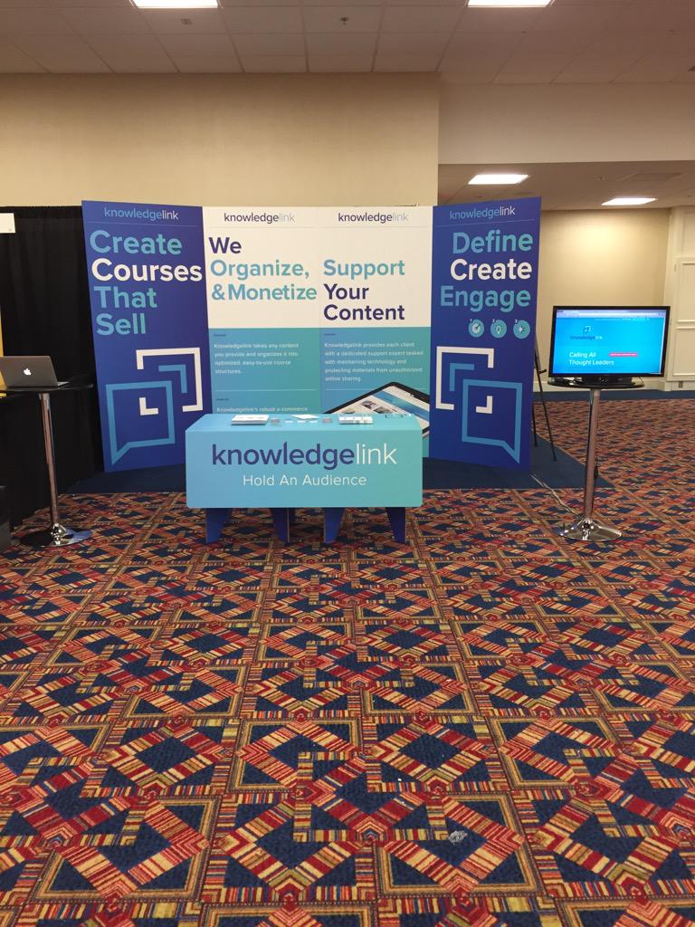 KnowledgelinkTV's tweet image. Come by the #Knowledgelink booth and check out @edulence&apos;s 12-part course on how to create a course that sells #NSA15