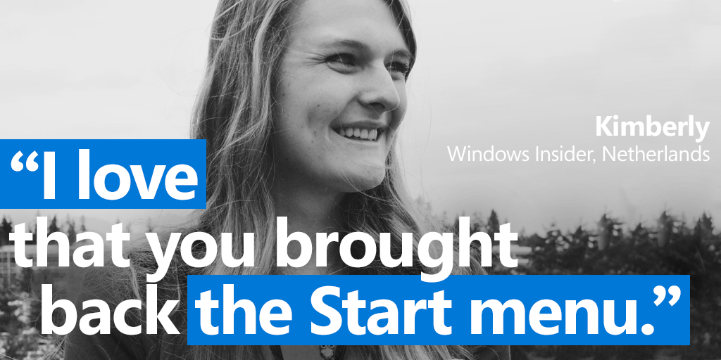 Windows's tweet photo. Desktop lovers rejoice, the Start Menu is coming back with #Windows10: http://t.co/t6WDAzkZA1 http://t.co/Ewagrahzmv
