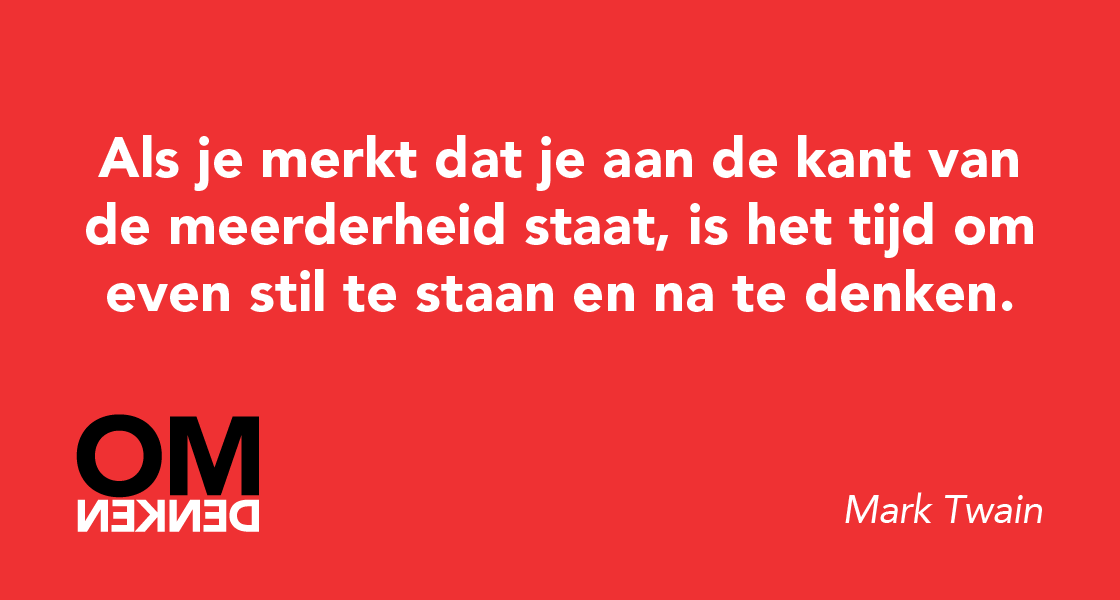 Omdenken's tweet image. De meerderheid heeft niet altijd gelijk...