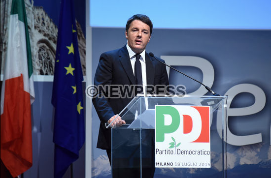 NewPressService's tweet photo. #Milano #Expo2015 - assemblea nazionale #PD partito democratico http://t.co/0krMd75ROs