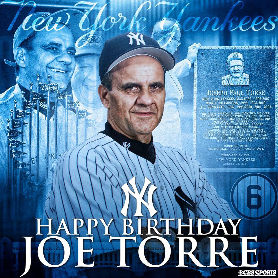 Happy Birthday Joe Torre!  