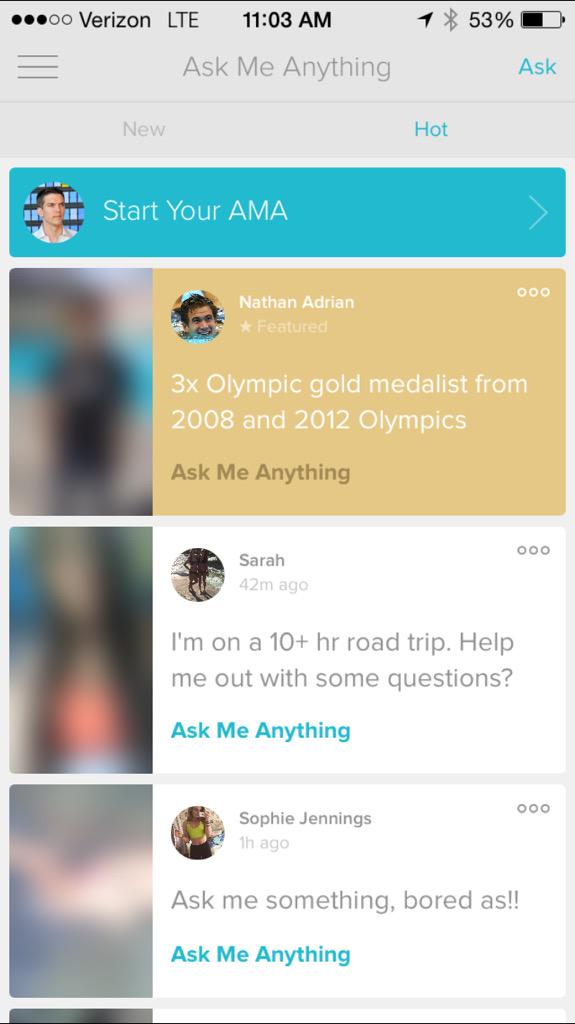 Olympic gold medalist <a href="/Nathangadrian/">Nathan Adrian</a> is answering your questions on Reveal right now!