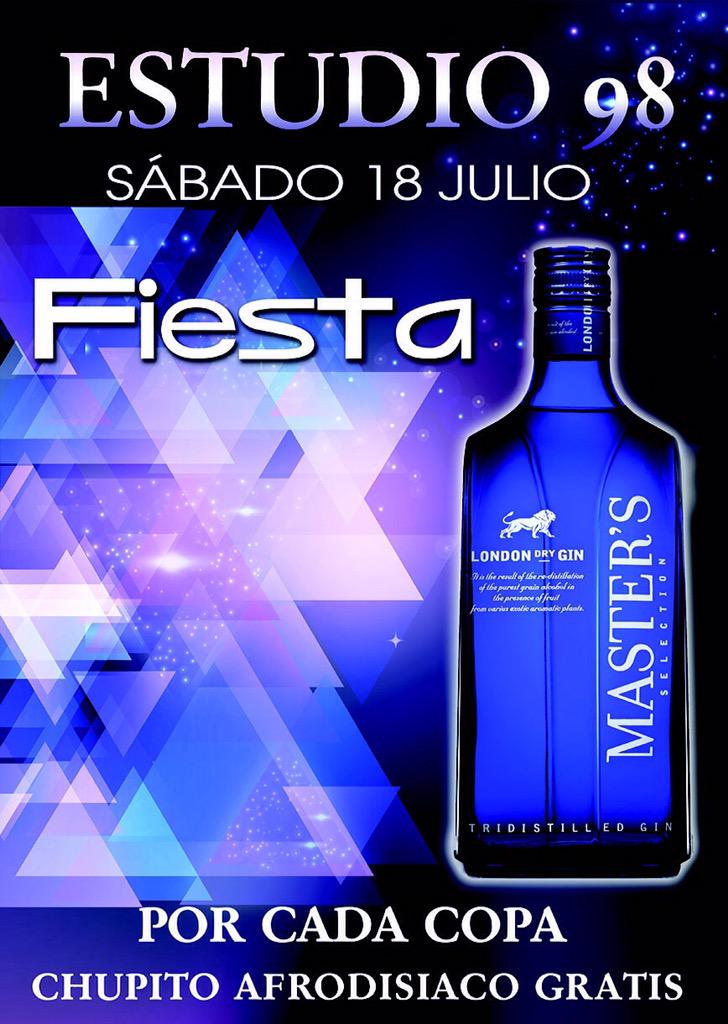 estudio_98's tweet photo. - SÁBADO 18 FIESTA
🎉🎊DE MASTER'S SELECTION POR CADA COPA🍹
 ((REGALO🎁🎁 + CHUPITO 🍸🍸AFRODISIACO👍)) FELIZ SÁBADO😎😋 http://t.co/zJlvqkVXe9