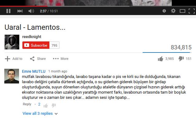 önce yoruma bakın sonra şarkıyı dinleyin yaş geldi gözümden ahahahahahhahaaha