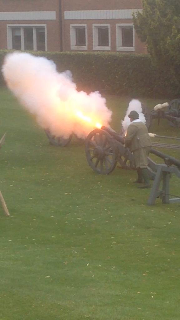 leeflower23's tweet photo. @MCol_Summer Friday afternoon at summer school with the artillery display http://t.co/36GLMmxpAi