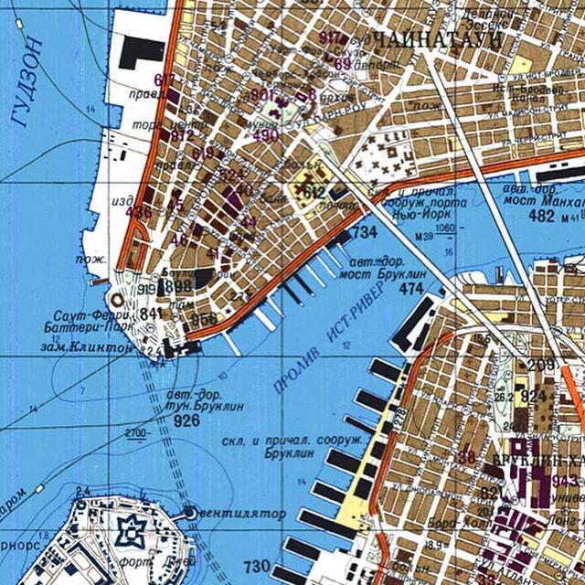 The Soviet Military's Cold War map of NYC (1982) is frighteningly detailed. More on these … ift.tt/1HBrrFS