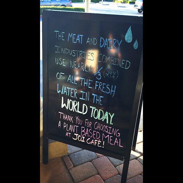 jeniferdaruty's tweet photo. Awesome sign from @JOICAFE 😀 where do you like to go out to eat? #plantbased #conservewate… http://t.co/qI52DNkU3A http://t.co/LF3OnXwttb