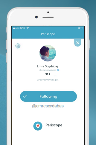 Periscope account: emresoydabas #Periscope