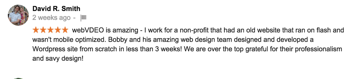 webVDEO's tweet photo. Thank you David S. for the 5 star review on Google.
#5StarReview #webVDEO #GooglePlus #Google http://t.co/ZZVXzEYI8z