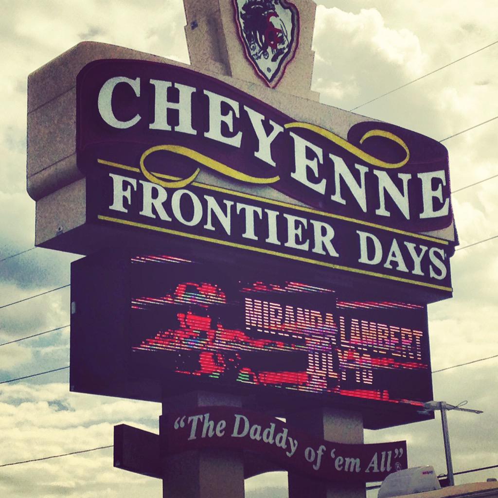 mirandalambert's tweet photo. So excited to be in Cheyenne today!  Ready to rock Frontier Days!  #Bootschapsandcowboyhats #CheyenneFrontierDays http://t.co/LMSDsWcEfN