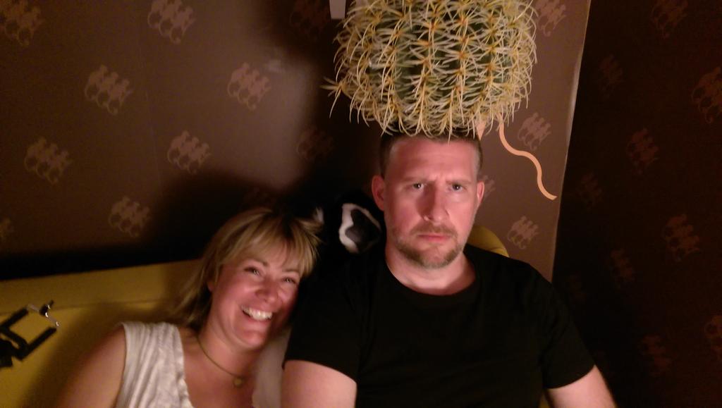 stefholt's tweet photo. Hilarious selfie action... He's so grumpy! @SazeracJon @SpecialityBrand http://t.co/h9fERnNXih