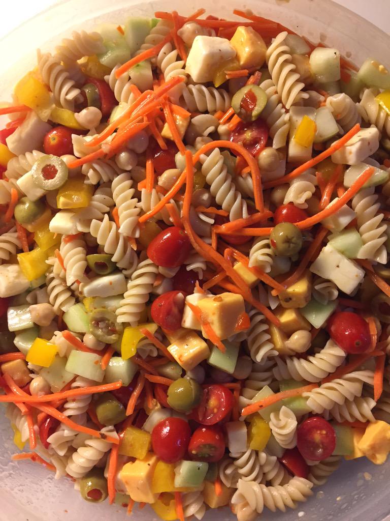 Roche0000's tweet image. Pasta Salad A La Roche ....  
#WeekendDish #PastaSalad