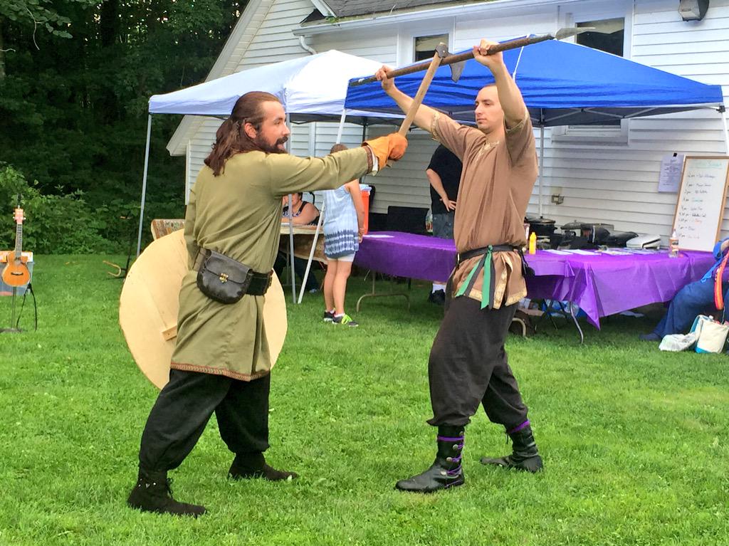 Another fantastic Viking demonstration today by @FPerrin07 and Alex!