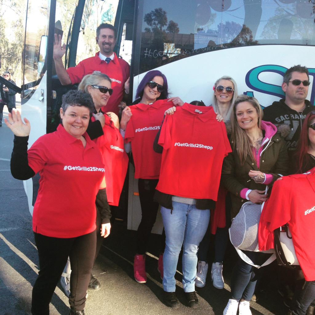 GetGrilld2Shepp's tweet photo. Onboard the #GetGrilld2Shepp Bus from #Shepparton to @GrilldBurgers Highpoint with #StarFM. We want Grill'd in Shepp! http://t.co/nmRjCfsUYX