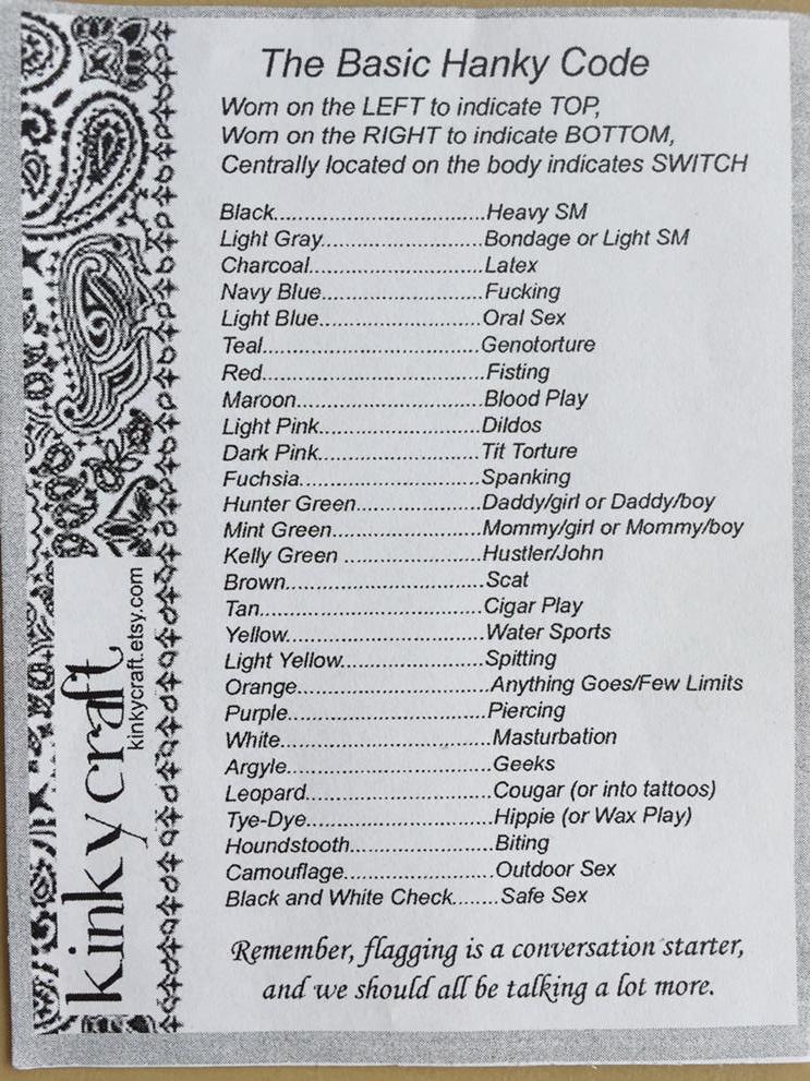 ASTROGLIDE's tweet photo. The Essential Hanky Guide, courtesy of @kinkymissmartha #SDPride #GetFreaky http://t.co/0qB3UVritn