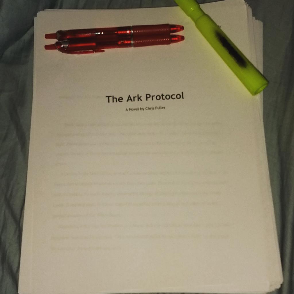 ThatChrisFuller's tweet photo. Editing begins while Chris finishes the last few chapters! #thearkprotocol #ya #postapocalyptic #debutnovel http://t.co/d4MCc2U0if