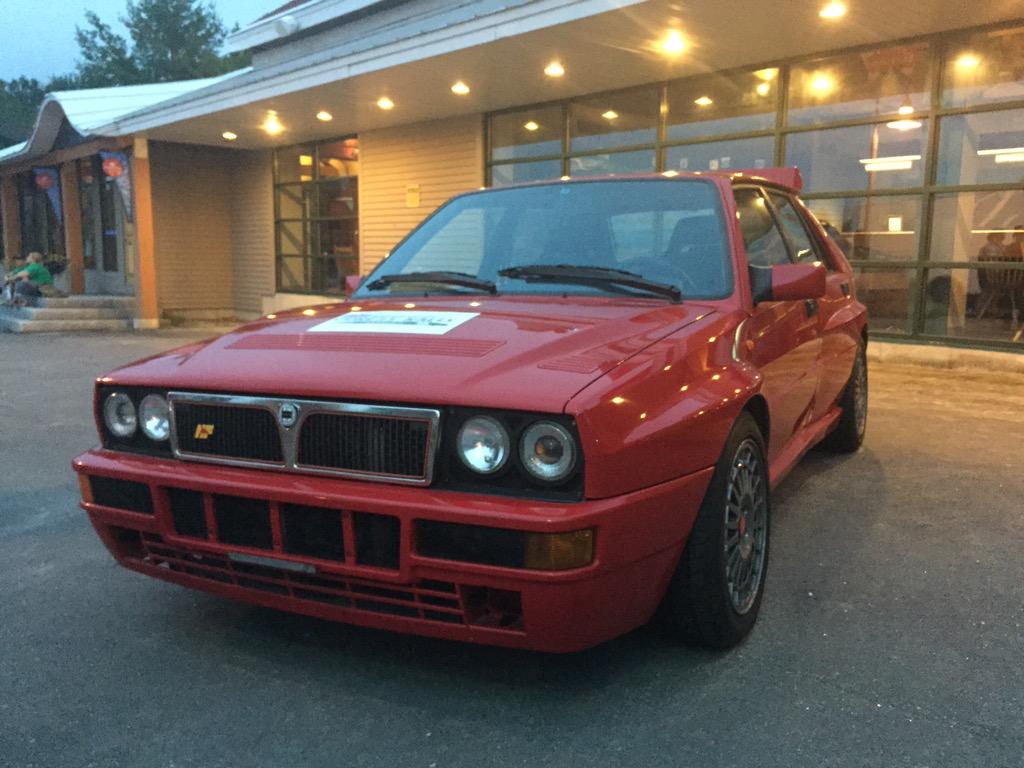 A Lancia Delta Integrale HF Turbo on display at the New England Forest Rally. Such a legendary car.